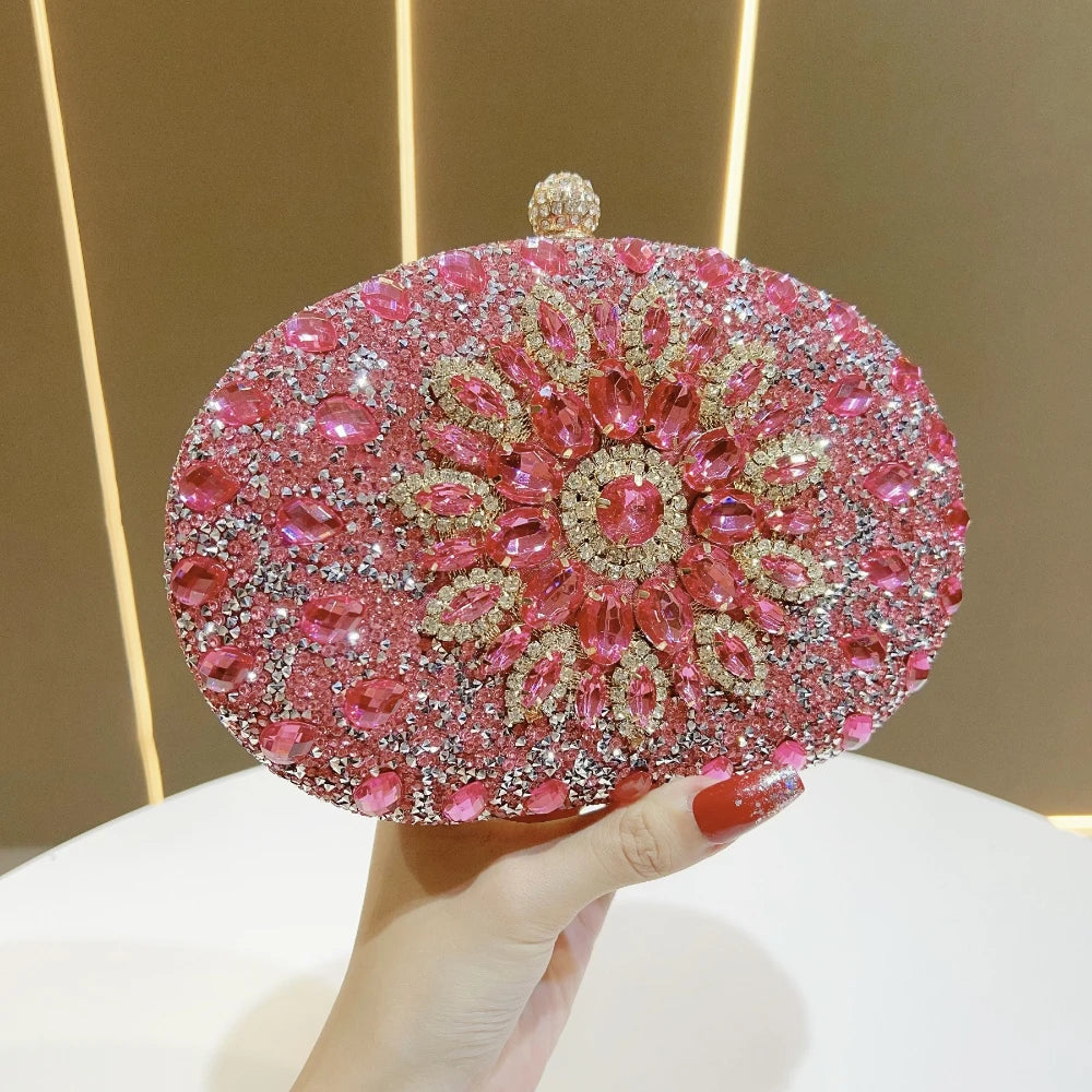 Luxurious Diamond-Encrusted Rhinestone Crossbody Small Handbag Versatile Elegant Women's Fashion Accessory
