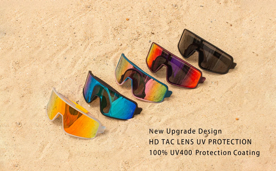 Polarized Sunglasses for Men Women, Windproof Outdoor Sports Cycling Running UV400 Protection Sun Glasses 8133