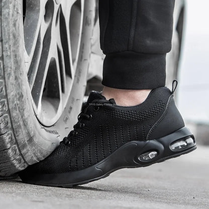 Air Cushion Work Safety Shoes For Men Women Breathable Work Sneakers Steel Toe Work Shoes Anti-puncture Safety Protective Shoes