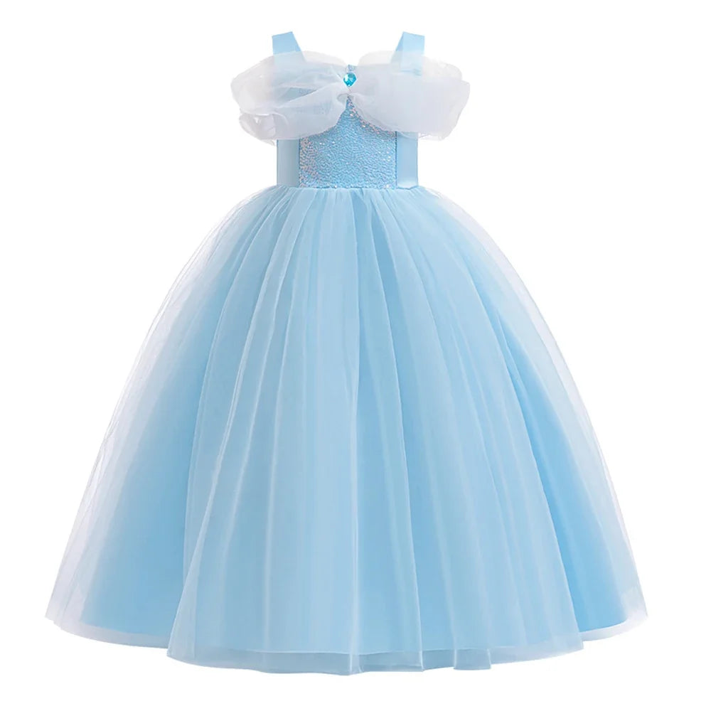 Sleeping Beauty Princess Cosplay Girls Dress Carnival Christmas Halloween Costumes Sequin Party Dress Birthday Wedding Prom Gown