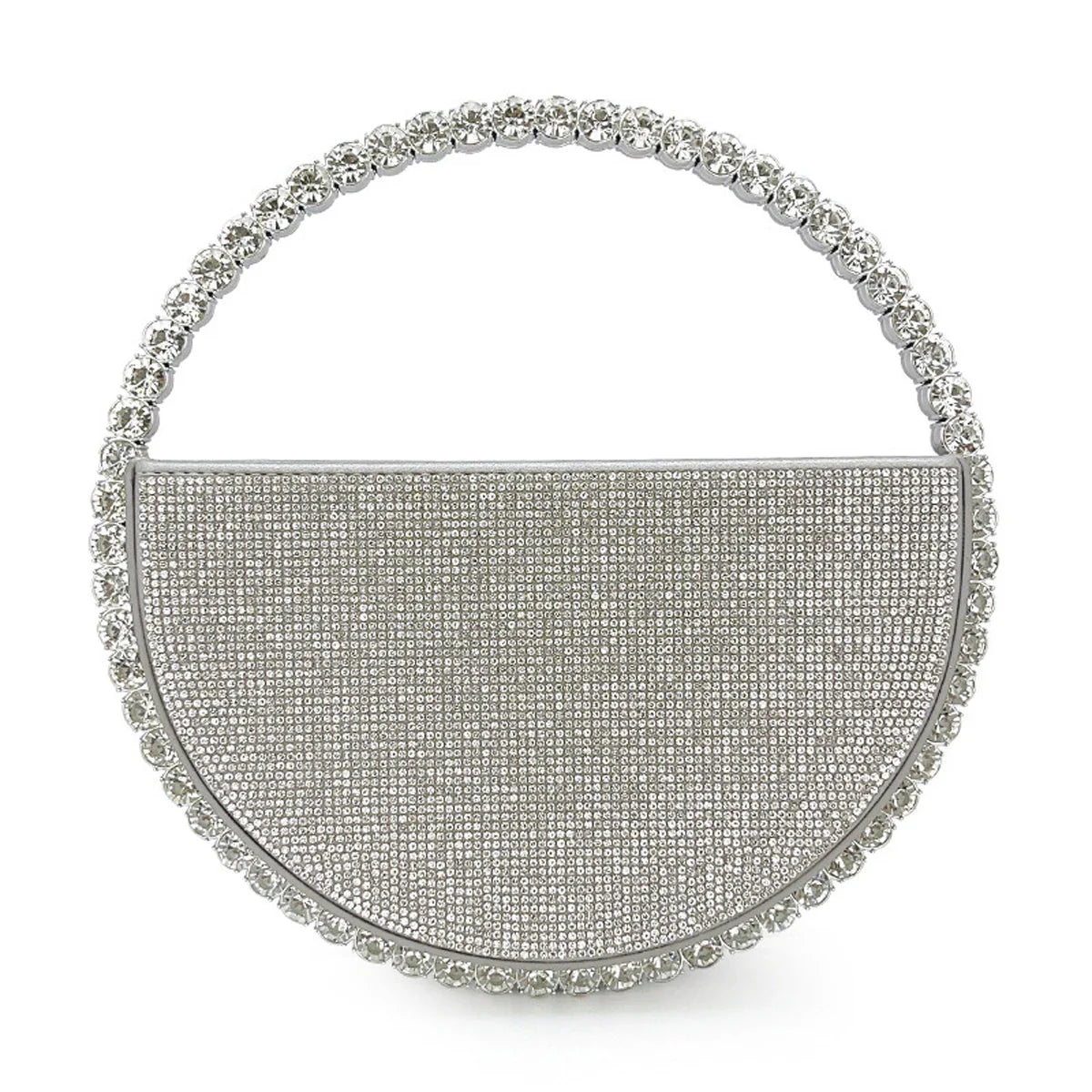 New niche round set diamond shaped handbag, socialite rhinestone banquet bag, French dress evening bag, crossbody dinner bag