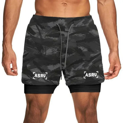 Men's Summer Quick Dry Running 2 in 1 Shorts Sports Jogger Short Pants Male Gym Fitness Workout Sweatpants Plus Size M-5XL