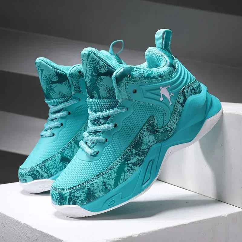 2025 Basketball Shoes for Kids Sneakers New Boys Brand Thick Sole Non-slip Children Sports Shoes Child Boy Basket Trainer Shoes