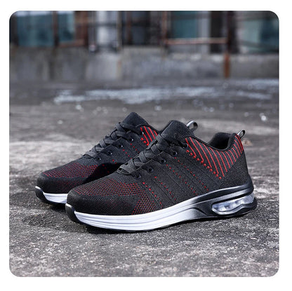 Lightweight Safety Shoes Women Men Air Cushion Work Sneakers Steel Toe Shoes Construction Safety Boots Anti-smash Work Shoes