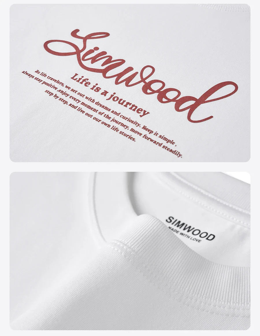 2026 Summer New Oversize 230gsm Sorona Cool Feeling Fabric Men Fashion Letter Print Tops High Quality Tees
