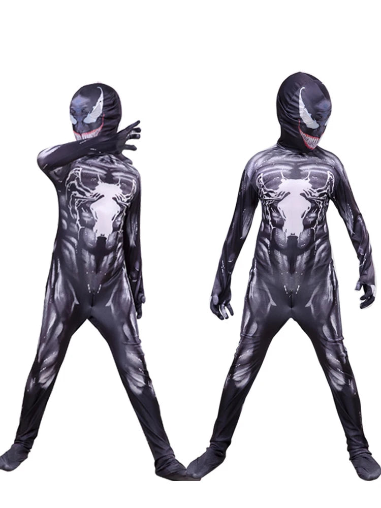 New Venom Costume Cosplay Superhero Venom Spiderman Costumes Cuit Jumpsuit Bodysuit Anime Halloween Adult Kids Children Boys