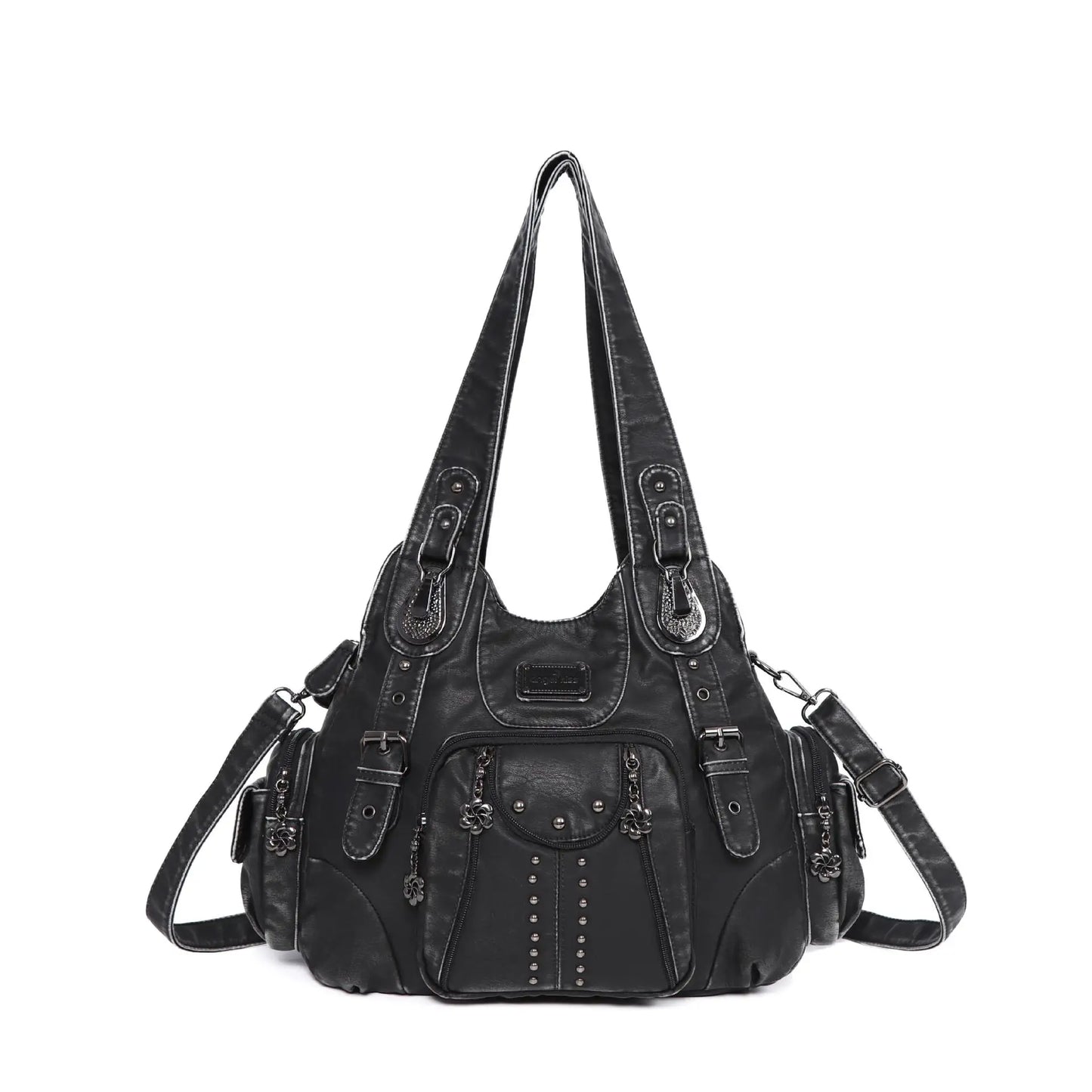 Women's Fashion Shoulder Bag PU Leather Handbag Large Capacity Satchel Vintage Female Shoulder Bag Phone Pouch