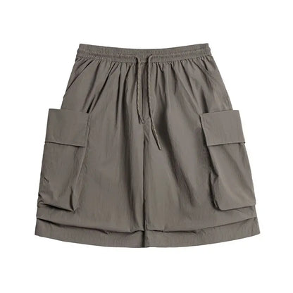 2026 New American Retro Mountain Lightweight A-line Shorts Men Big Pocket Functional Straight Leg Summer Pants Cargo Pants