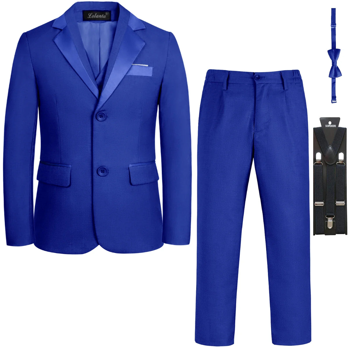 5Pcs/6Pcs Boys Suits Tuxedo Formal Blazer Page Boy Suit Slim fit for Wedding Party 2-14Years