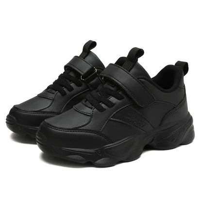 Children's Fashion Sports Shoes Breathable Student Black School Walking Shoes Anti-skid Boys& Girls Casual Running Sneaker