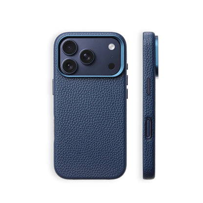 Luxury Magnetic Lychee Texture PU Leather Case For iPhone 17 16 Pro Max 15 14 13 For Magsafe Alloy Lens Shockproof Bumper Cover