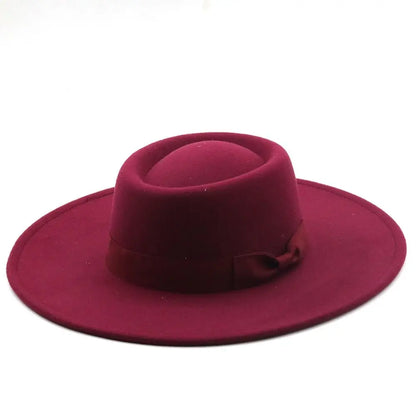 Fashion Retro Bow Ladies Cap Women Bowler Hat Derby Hat Fedora Wide Brim