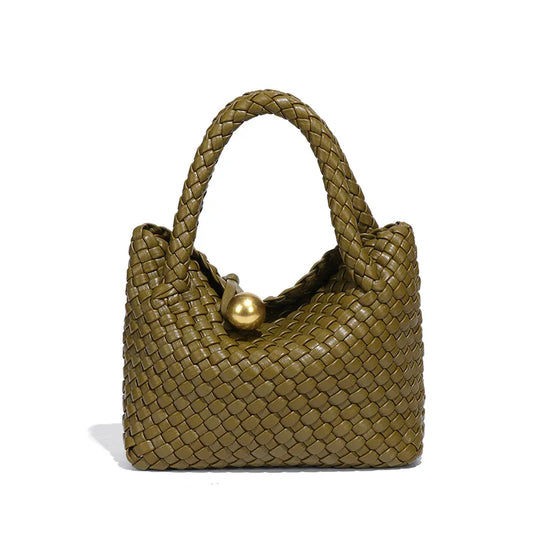 Summer Woven Shoulder Bag for Women Crossbody Tote Bag for Women Small Handbag Vegan Leather Purse Tote Handbag Hobo Bag