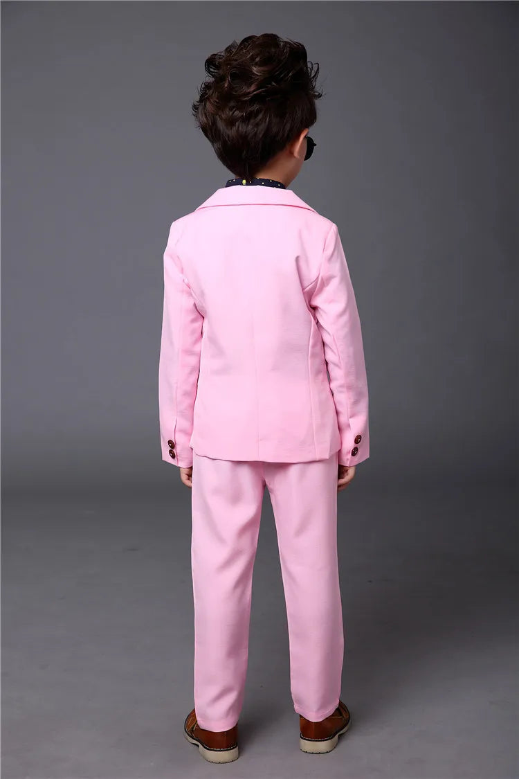 Wedding Suit For Boys Children Jacket Pants 2PCS Performance Formal Suit Kids School Graduation Suit Girl Piano Ceremony Costume