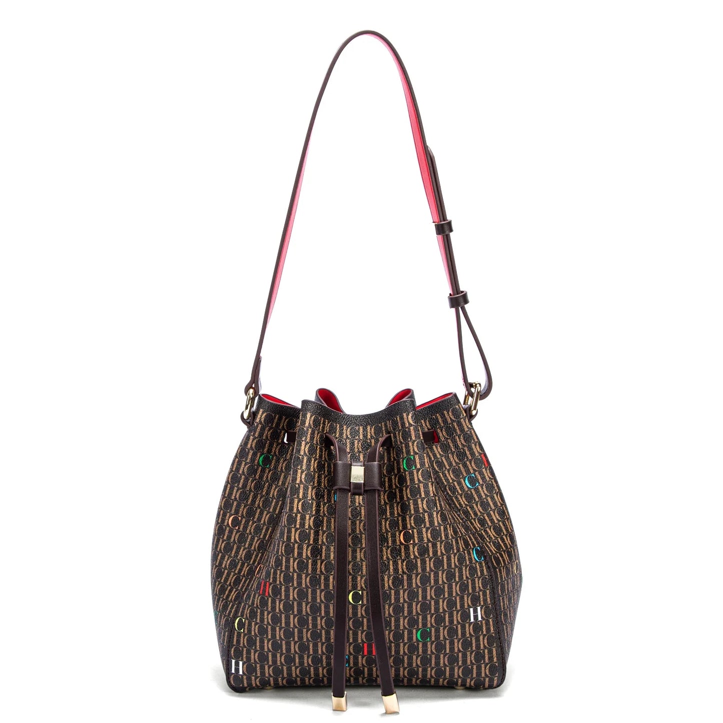 Women's Handbag 2026 New Retro Brown Drawstring Bag Women's Casual Shoulder Bag