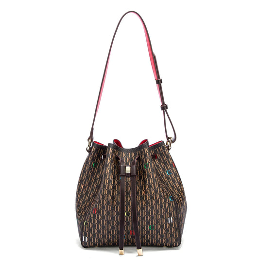 Women's Handbag 2026 New Retro Brown Drawstring Bag Women's Casual Shoulder Bag