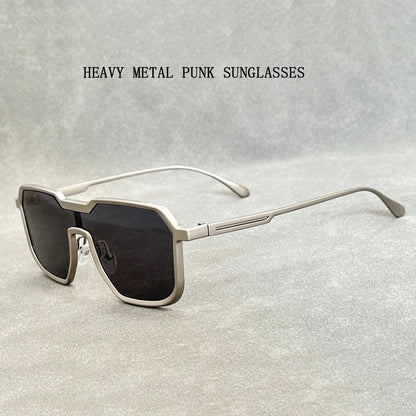 Heavy Metal Sunglasses For Men Steampunk Fashion Glasses Vintage Shades Retro Square Gafas De Sol Hombre Lunette De Soleil Homme