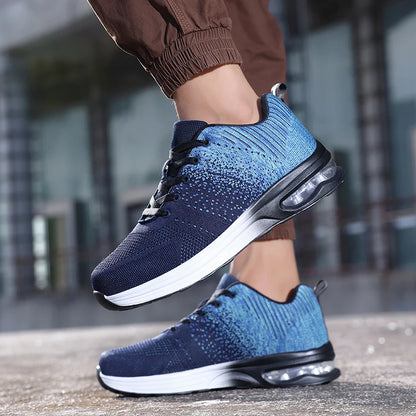 Lightweight Safety Shoes Women Men Air Cushion Work Sneakers Steel Toe Shoes Construction Safety Boots Anti-smash Work Shoes
