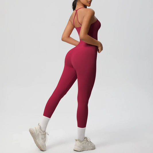 Halter Yoga Top Set Fitness Gym Suit Training Sleeveless Sport Gym Tops Crossover Back Sports Underwear  Tummy Control Slimming