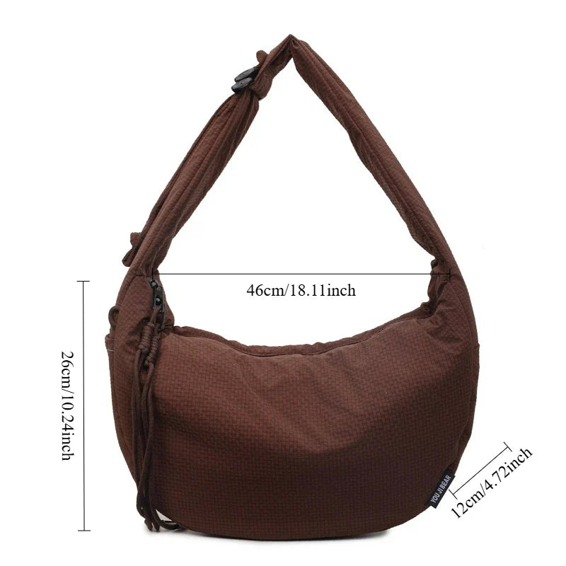 New Comfortable and Versatile Texture Hobo Bags Women Crossbody Bags Large Capacity Lightweight Casual Storage Bags Fashionable