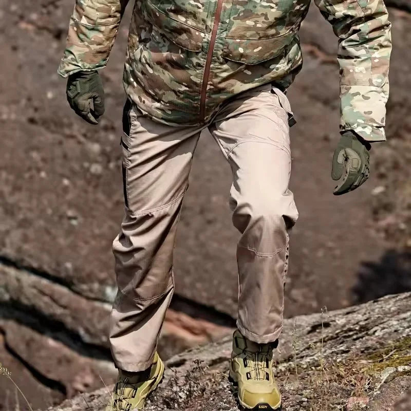 Wear Resistant Work Pant Man Multi-pocket Straight Cargo Trousers Outdoor Jogging Tactical Pants Spring Autumn Casual Trousers