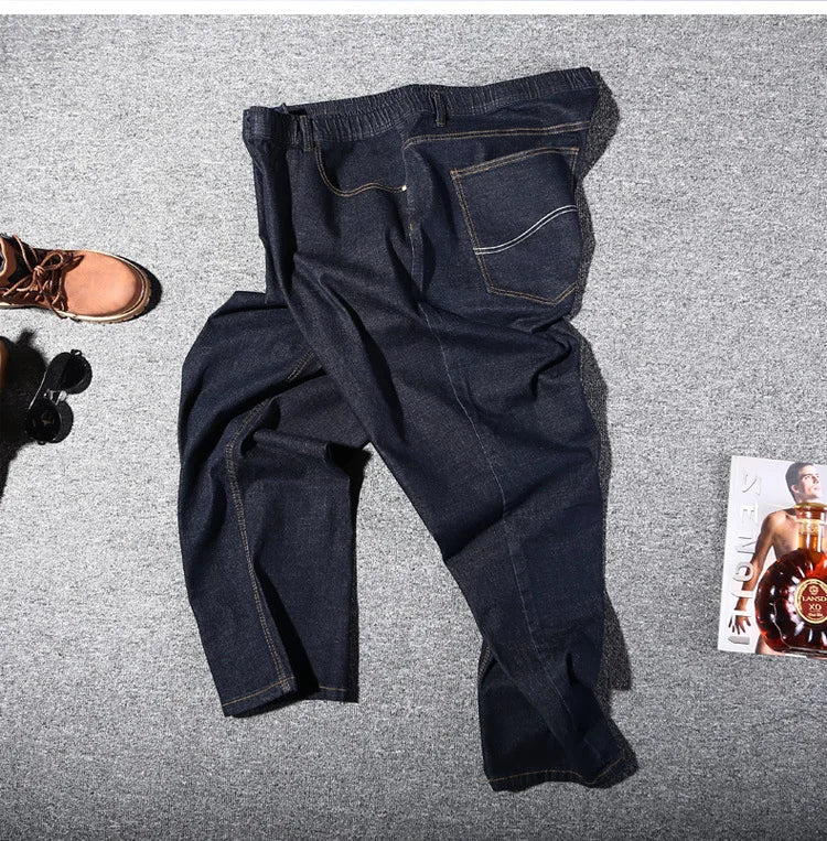 Large size men jeans 200KG plus size 10XL 13XL 14XL 15XL autumn and winter pants large stretch straight 50 54 56 58 black jeans