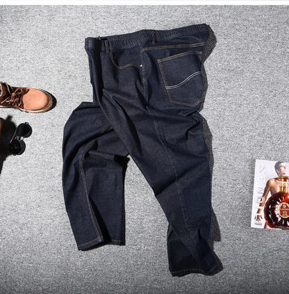 Large size men jeans 200KG plus size 10XL 13XL 14XL 15XL autumn and winter pants large stretch straight 50 54 56 58 black jeans