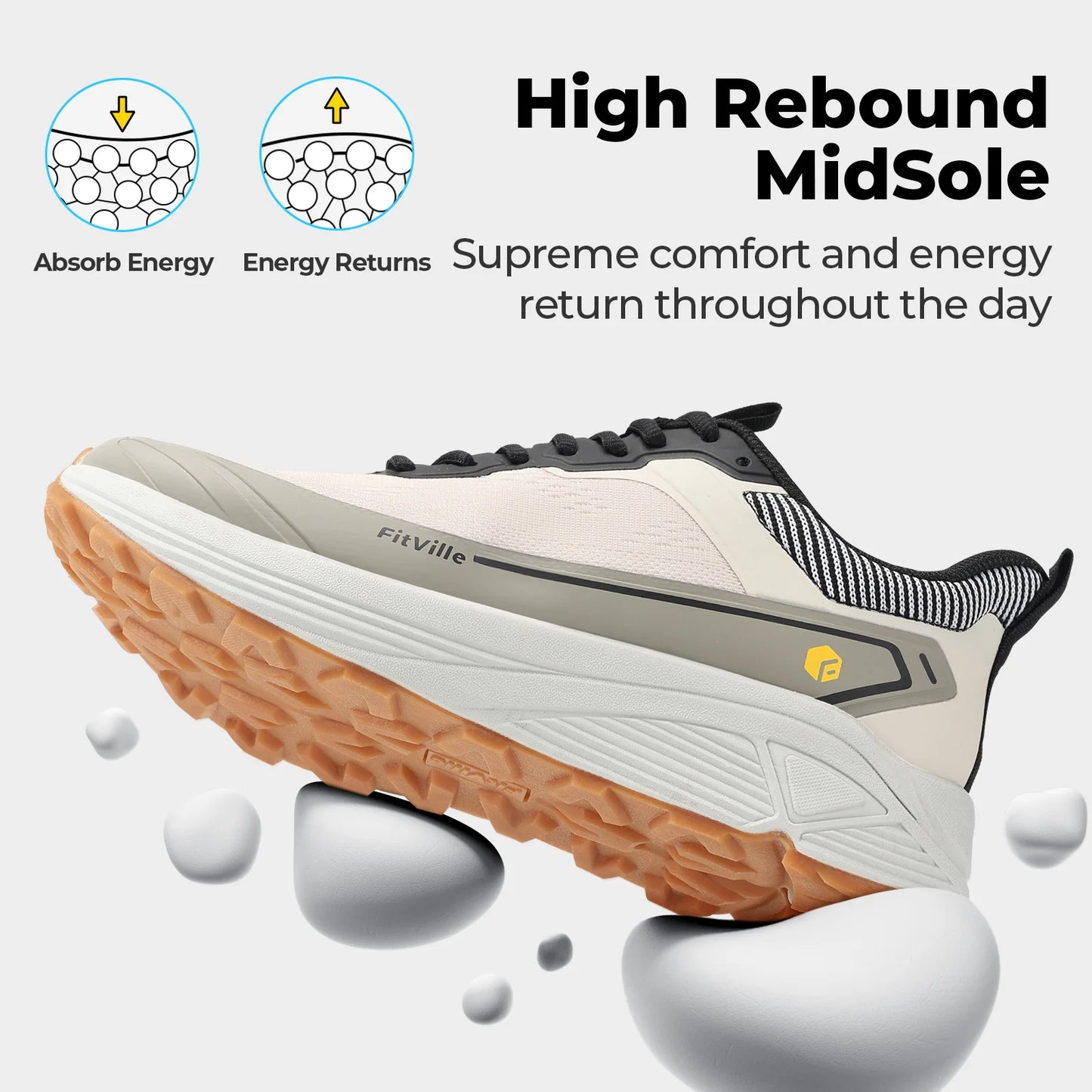 Men's Wide Toe Box Shoes Cushioned Well Sneakers Non Slip Lightweight Breathable Running Shoes for Swollen Feet