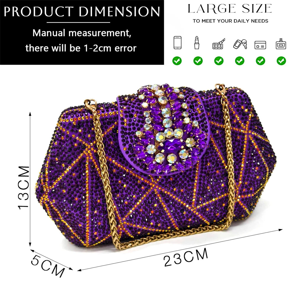 Elegant Woman Heel Shoes INS Style Pointed-Toe Rhinestone Pumps African Ladies Italian Shoe and Bag Set Designer 2024