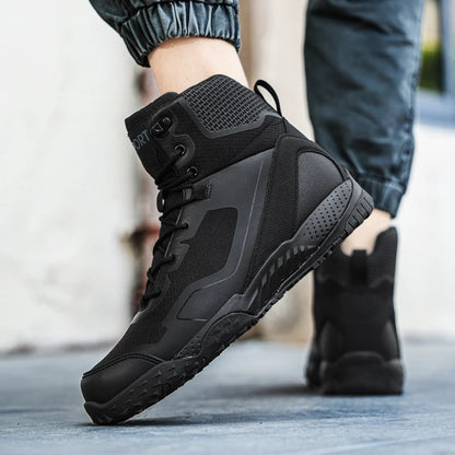 New Men Tactical Boots Waterproof Outdoor Casual Ankle Man Boot Desert Military Climbing Hunting Work Safety Hiking Male Shoes