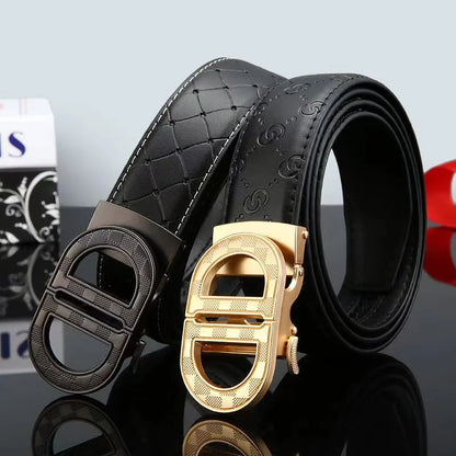 New genuine leather fashionable printed men's belt trend business versatile jeans belt for men