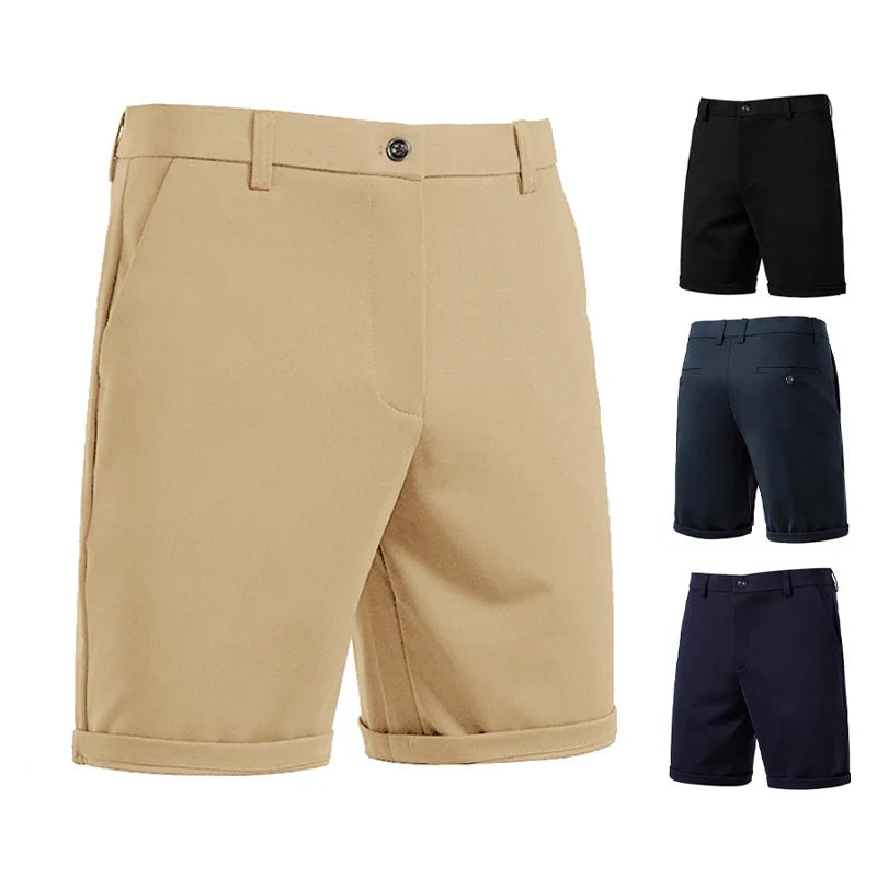 2026 Men's Stretch Casual Shorts Light Weight Golf Dress Flat Front Travel Shorts Quick Dry Cool Breathable Bermuda 4 Pockets