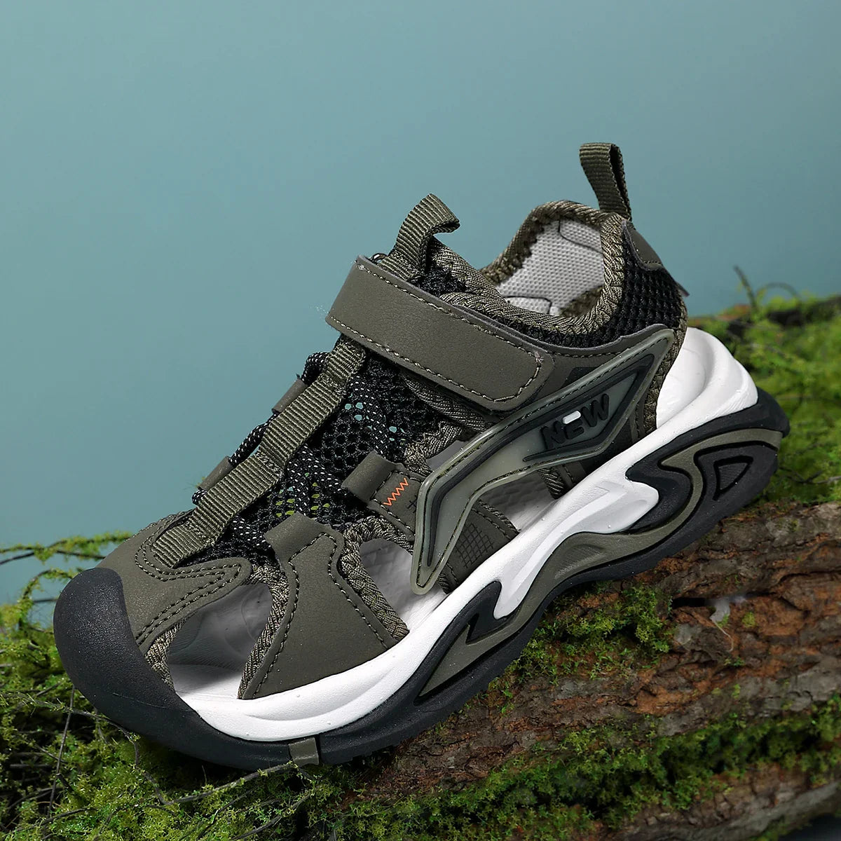 Boys' Casual Sports Sandals, River-Tracing Shoes, Finger-Protecting Sandals