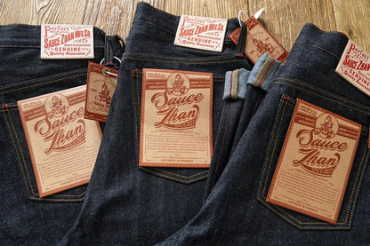 Summer Sanforized Selvedge Denim Jeans Cotton-ramie Men's Jeans Loose Fit High Rise 10oz