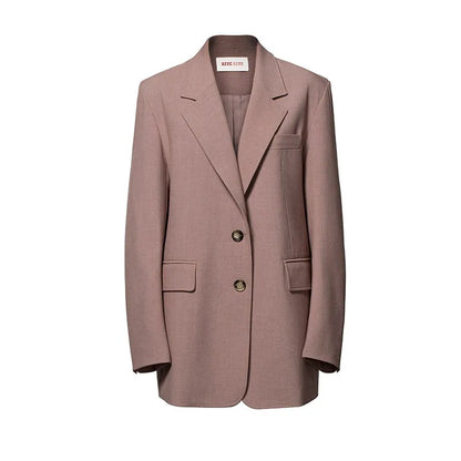 A Must-Have for Commuting~ 2026 Spring Women's Plus-Size Casual Blazer with Shoulder Pads, Oversized Loose Fit with a High-End Feel