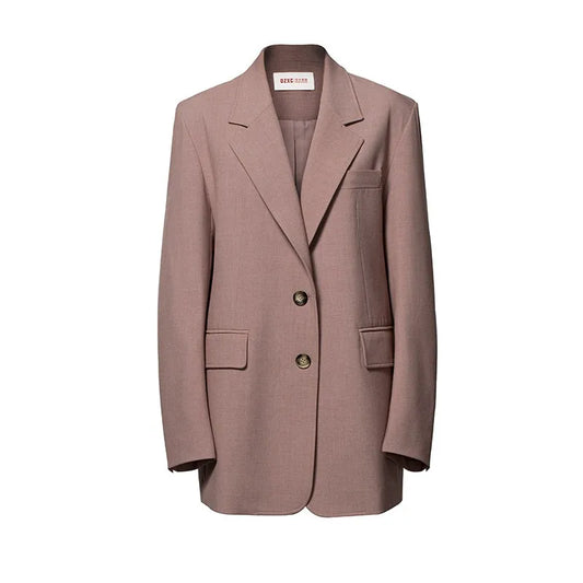 A Must-Have for Commuting~ 2026 Spring Women's Plus-Size Casual Blazer with Shoulder Pads, Oversized Loose Fit with a High-End Feel