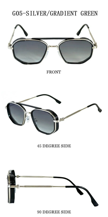 Vintage New Square Sunglass Men Fashion Steampunk Sunglasses Women 2025 Retro Glasses Gafas De Sol Hombre Lunette Soleil Femme