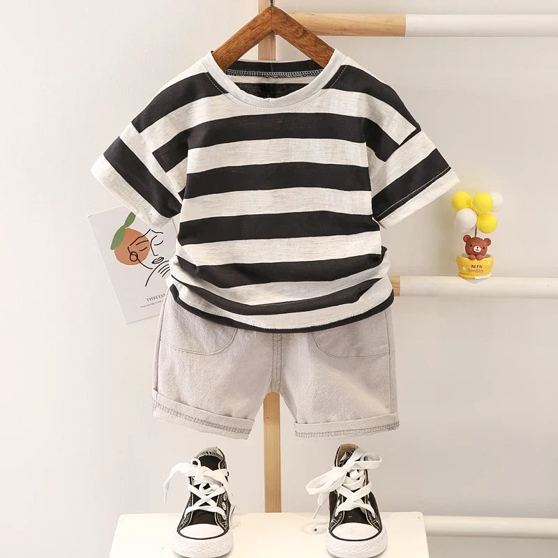 0-5 Years Old Baby Cotton Clothes Suits Fashion Summer Kids Boys Clothing Sets Handsome