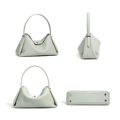Minimalist Lady Soft Genuine Leather Pillow Crossbody Bag Women's Convertible Shoulder Bags 2026 New Chic Solid Color Handbag