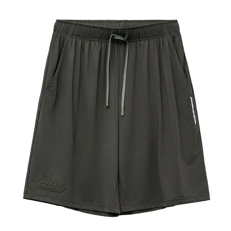 Men's American Workwear Mesh Ice Cool Breathable Short Thin Loose Outdoor Sports Fitness Casual Summer Training Bottoms