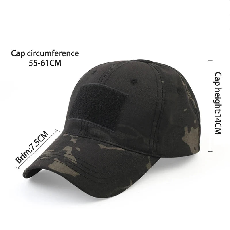 1pc Baseball Caps Camouflage Tactical Outdoor Soldier Combat Paintball Adjustable Hat Summer Snapback Sun Hats for Men Women