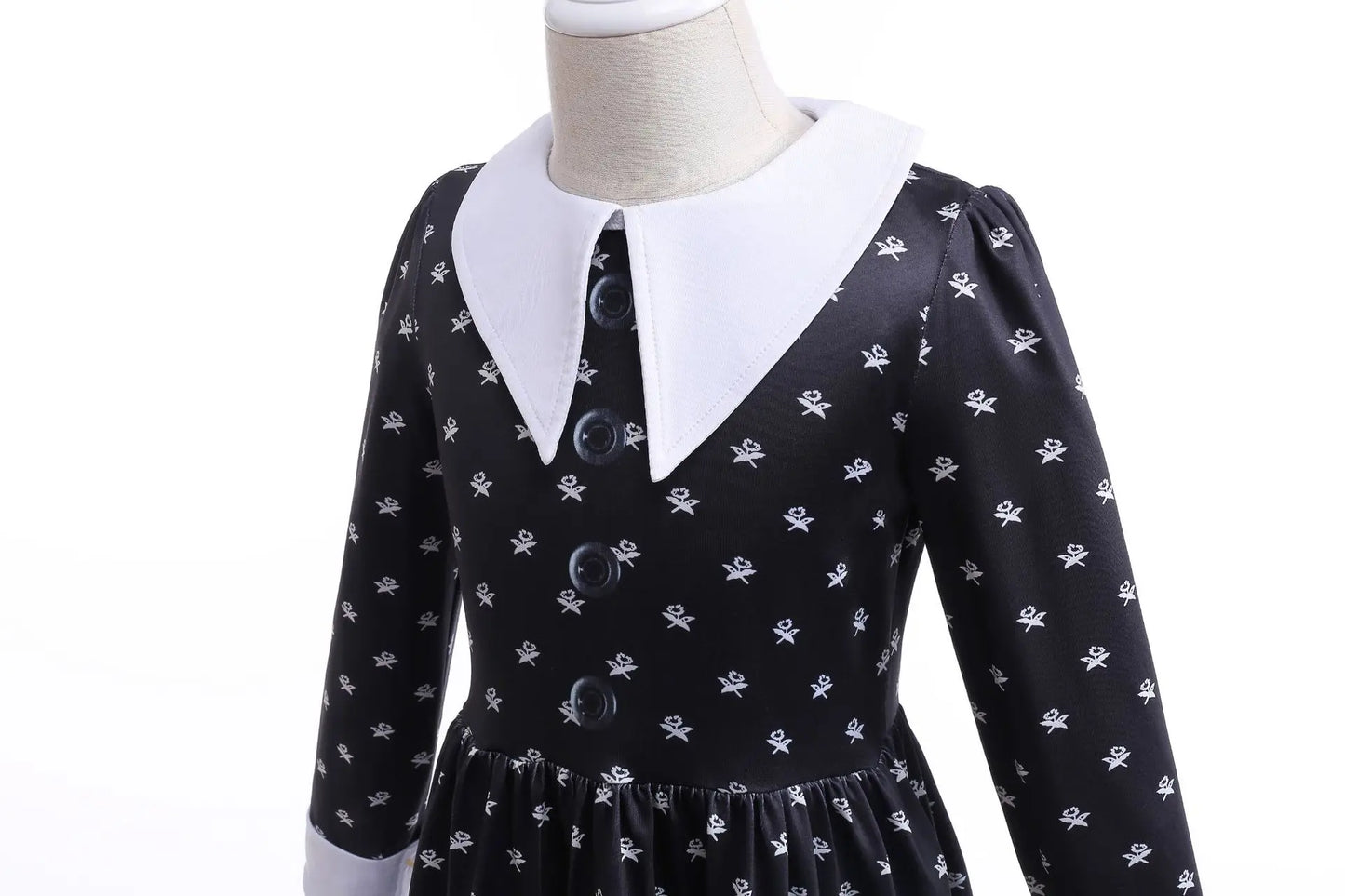 Wednesday Cosplay For Girls Costume Movie Addams Dresses for Girl Kids Mesh Party Dresses Halloween Carnival Costumes 4-12Yrs