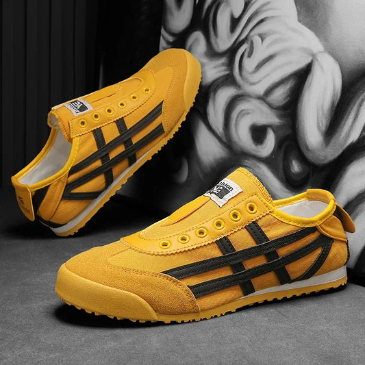 Men's Classic Running Shoes Lace Up Flat Bottom Sports Shoes Soft Sole Walking Shoes Breathable Couple Casual Shoes Tennis Shoes