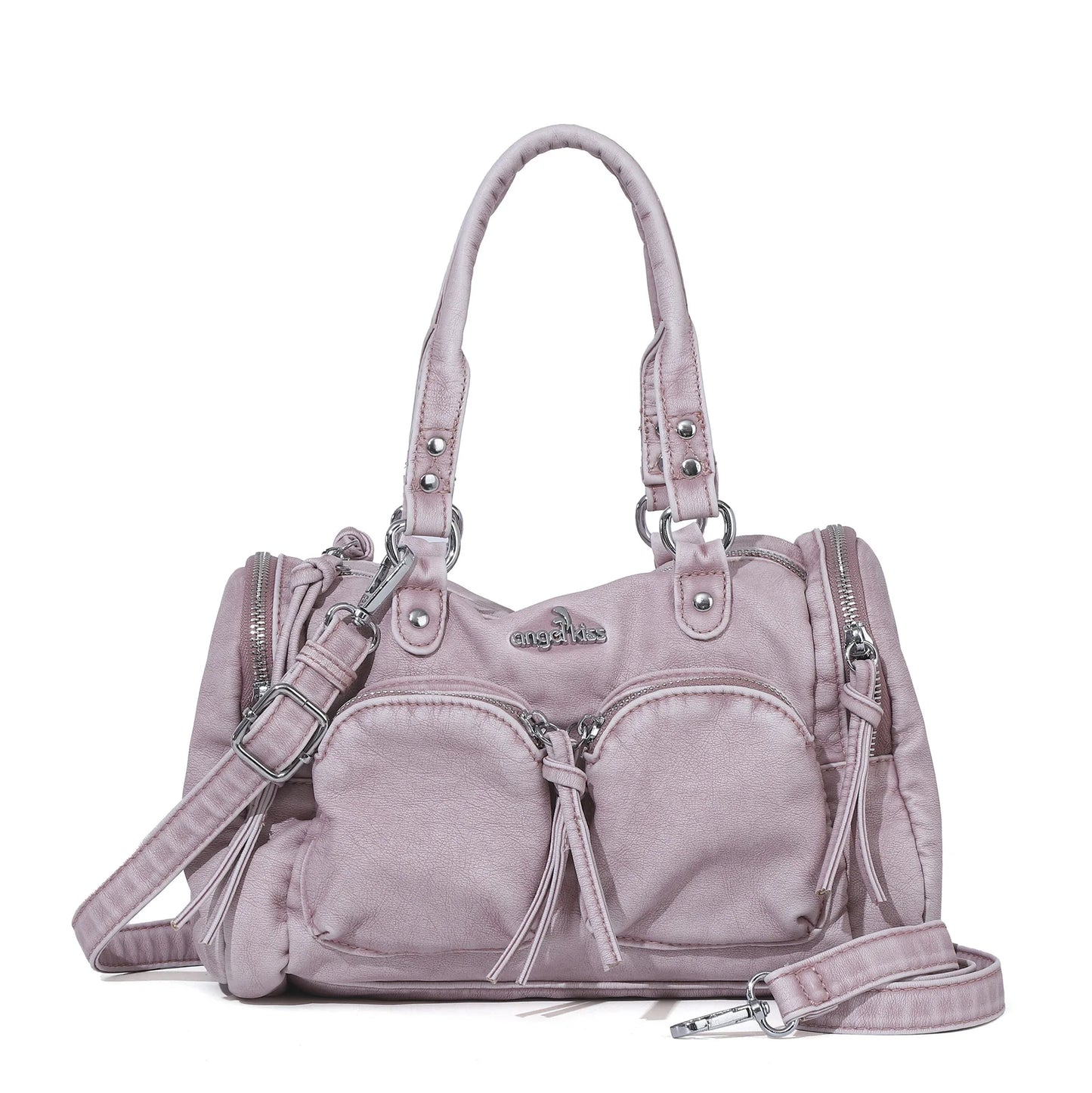 Vintage Women Handbags Small Satchel Top-handle Boston Bag PU Shoulder Bag Fashion Dumpling Pack Multi-pockets Shoulder Bags