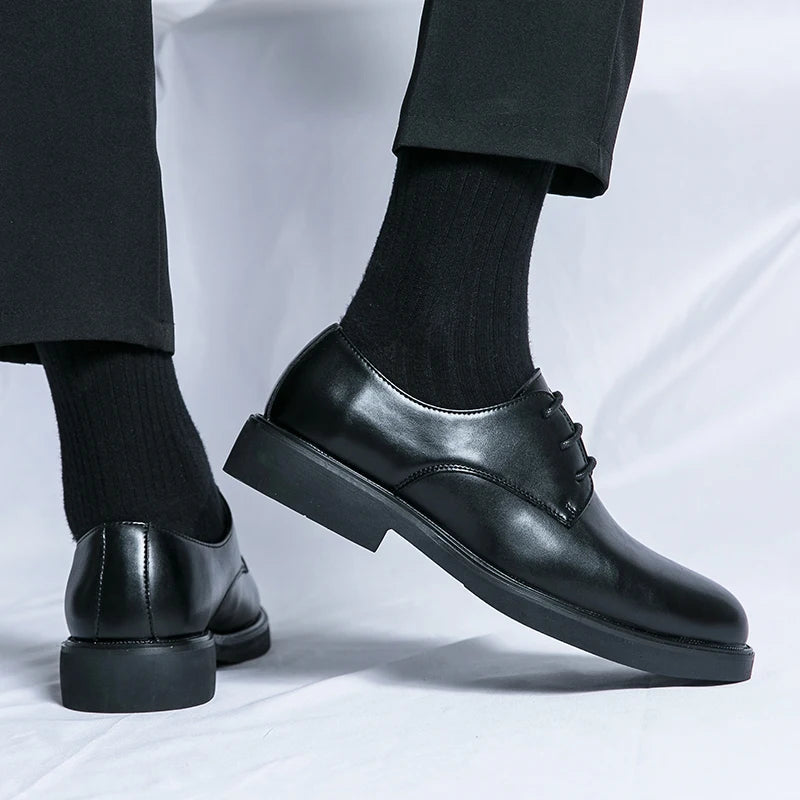 Trend Lace Up Shoes Wedding Dress Footwear Leisure Walk Office Flats New Business Formal Mens Oxford Shoes Leather Casual Shoes