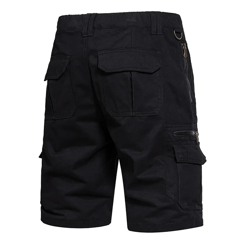 Men's Large Size Loose Casual Shorts Fashion Trendy Versatile Cotton Shorts Elastic Waist Summer Work Shorts