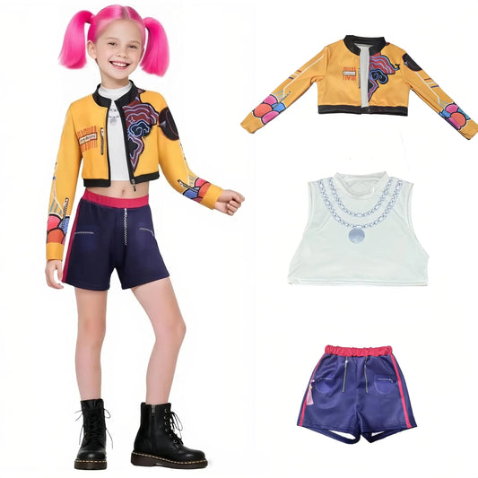 Boy Girls Costume Zoey Rumi Mira Cosplay Pop Singers Womens Halloween Outfits with Accessories