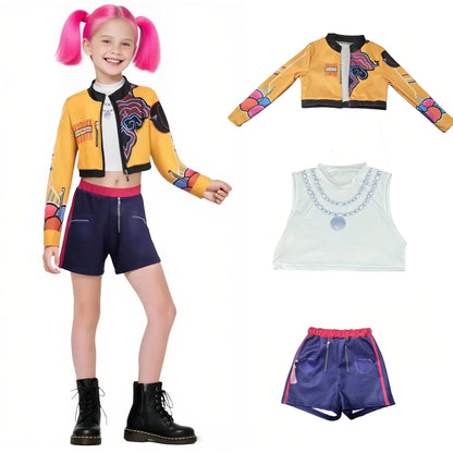 Boy Girls Costume Zoey Rumi Mira Cosplay Pop Singers Womens Halloween Outfits with Accessories