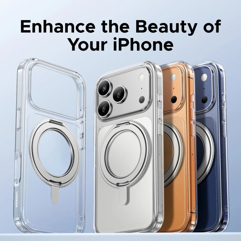 For iPhone 17 Pro Max 360° Magnetic Stand Case Cover for iPhone 17pro for Magsafe Rotatable Magnet Kickstand Case