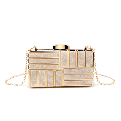 Women Clutch Evening Bags Flap Luxury New Arrival Hollow Out Style Glitter Handbags Metal Chain Party Wedding Bridal Pro